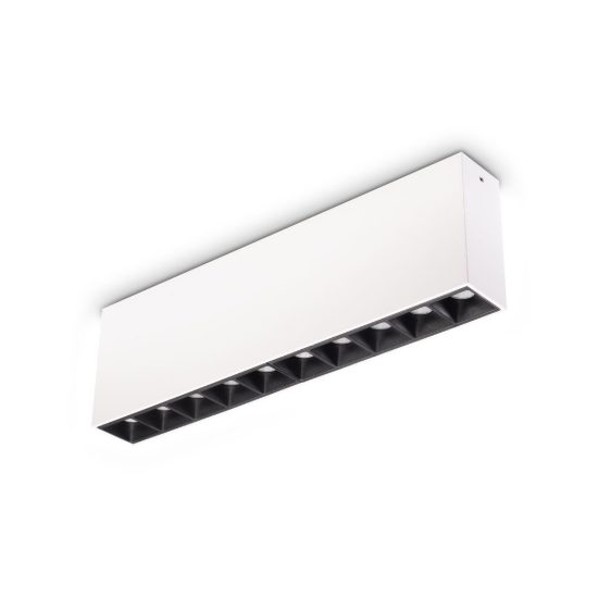 Ideal lux lika plafoniera con 10 faretti led 21w 3000k 27cm per corridoio moderna bianca