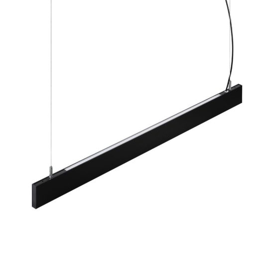 Ideal lux steel lampadario lineare biemissione fascio stretto led 38w 3000k 120cm nero