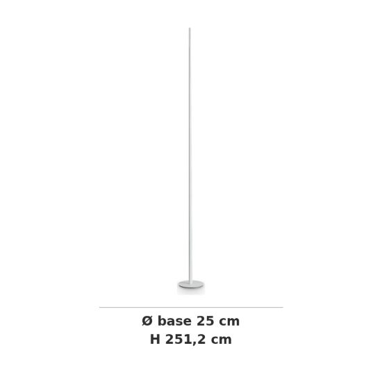 Ideal lux blade lampada da terra led 15w 3000k 251,2cm per soggiorno moderna bianca