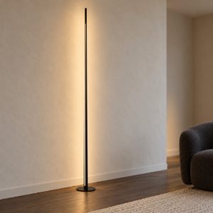 Ideal lux blade piantana led 15w 3000k 251,2cm per soggiorno moderna nera