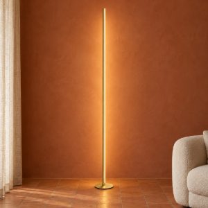 Ideal lux blade lampada da terra led 15w 3000k 251,2cm per soggiorno contemporanea ottone
