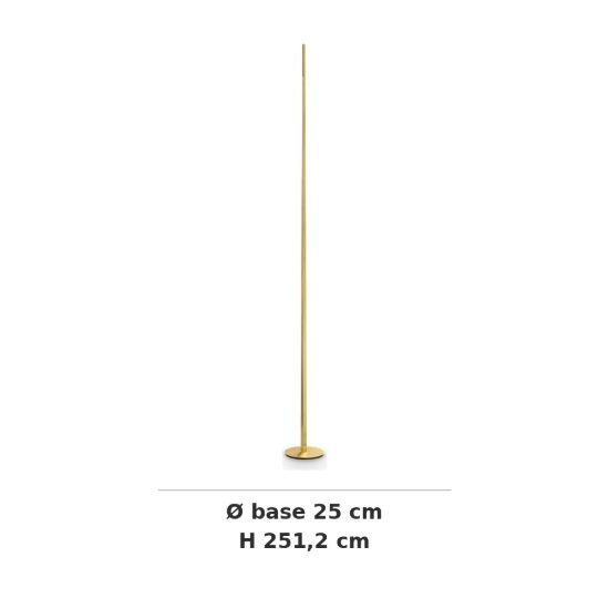 Ideal lux blade lampada da terra led 15w 3000k 251,2cm per soggiorno contemporanea ottone