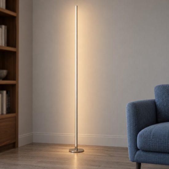 Ideal lux blade piantana led 15w 3000k 251,2cm per soggiorno moderna nichel