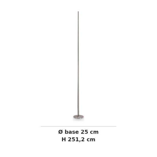 Ideal lux blade piantana led 15w 3000k 251,2cm per soggiorno moderna nichel