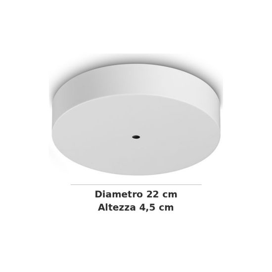 Ideal lux mapa rosone cloud per 3 pendenti led 22cm bianco