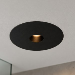 Ideal lux infinity faretto da incasso per cartongesso senza bordo 12w 3000k foro 8cm rotondo nero