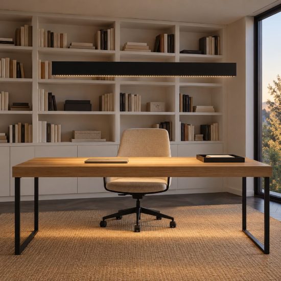 Ideal lux steel lampadario lineare fascio stretto led 24w 3000k 120cm nero