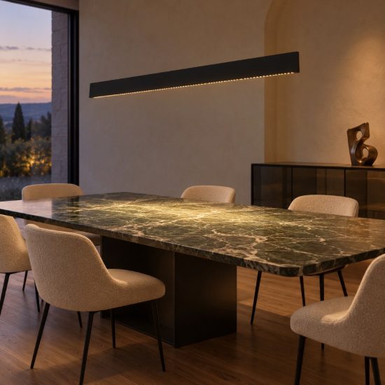 Ideal lux steel lampadario lineare fascio stretto led 24w 3000k 120cm nero