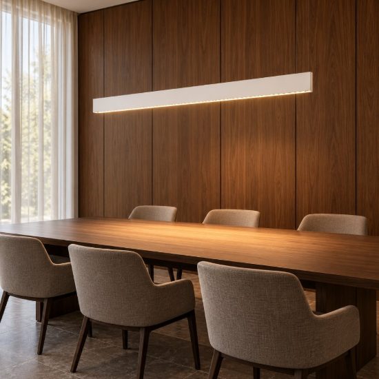 Ideal lux steel lampadario lineare fascio stretto led 24w 3000k 120cm bianco