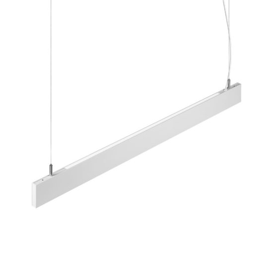 Ideal lux steel lampadario lineare biemissione fascio stretto led 38w 3000k 120cm bianco