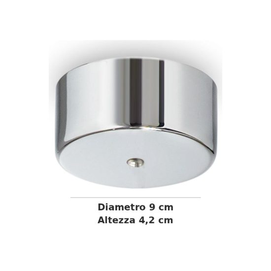 Ideal lux mapa rosone per 1 pendente g4 9cm cromo
