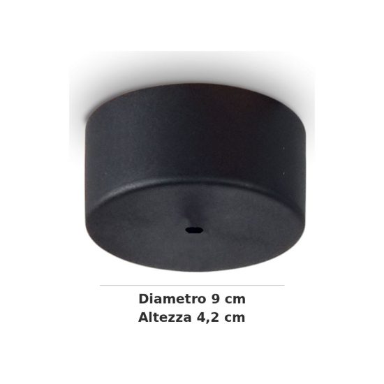 Ideal lux mapa rosone per 1 pendente g4 9cm nero