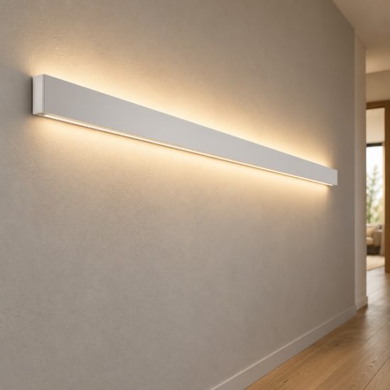 Ideal lux steel applique lineare led 29w 3000k 120cm moderna bianca