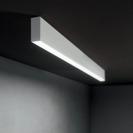 Ideal lux steel applique lineare led 29w 3000k 120cm moderna bianca
