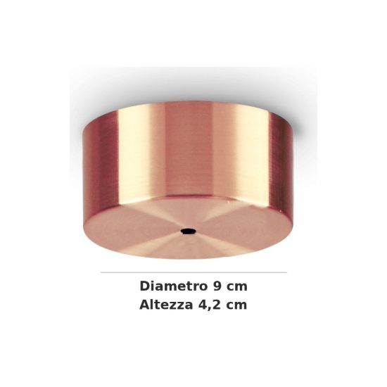 Ideal lux mapa rosone per 1 pendente g4 9cm rame