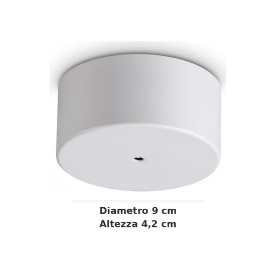 Ideal lux mapa rosone per 1 pendente led 9cm bianco