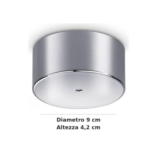 Ideal lux mapa rosone per 1 pendente led 9cm cromo