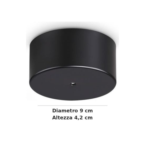 Ideal lux mapa rosone per 1 pendente led 9cm nero