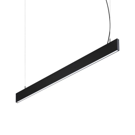 Ideal lux steel lampadario lineare fascio largo led 29w 4000k 120cm nero