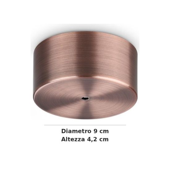 Ideal lux mapa rosone per 1 pendente led 9cm rame