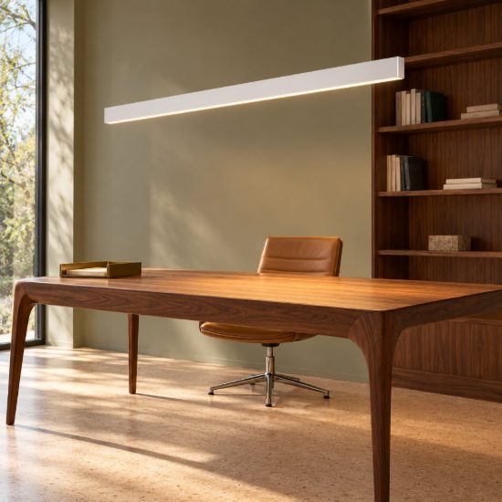 Ideal lux steel lampadario lineare fascio largo led 29w 4000k 120cm bianco