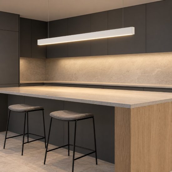 Ideal lux steel lampadario lineare fascio largo led 29w 4000k 120cm bianco