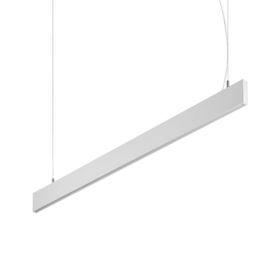 Ideal lux steel lampadario lineare fascio largo led 29w 4000k 120cm bianco