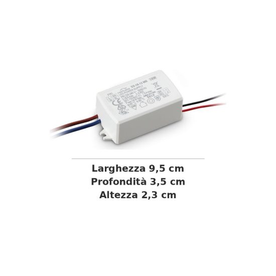 Ideal lux mapa alimentatore on-off 18w 12v per sistemi mapa e post-it