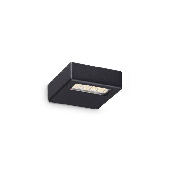 Ideal lux tab applique quadrata led 24w 3000k 10 cm moderna nera