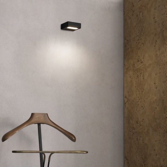Ideal lux tab applique quadrata led 24w 3000k 10 cm moderna nera