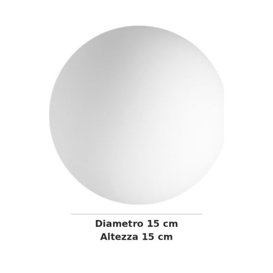Ideal lux mapa sfera in vetro bianco 15cm per sospensioni modulari