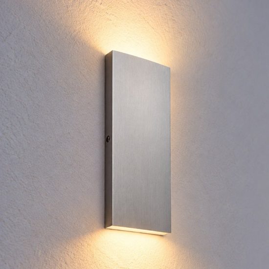 Ideal lux post-it big applique da esterno biemissione rettangolare led 6w 3000k 18cm moderna acciaio