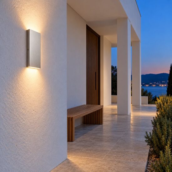 Ideal lux post-it big applique da esterno biemissione rettangolare led 6w 3000k 18cm moderna acciaio