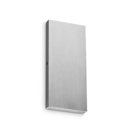 Ideal lux post-it big applique da esterno biemissione rettangolare led 6w 3000k 18cm moderna acciaio