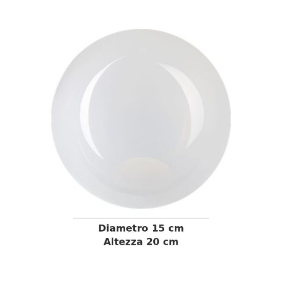 Ideal lux mapa sfera in vetro opale 15cm per sospensioni modulari