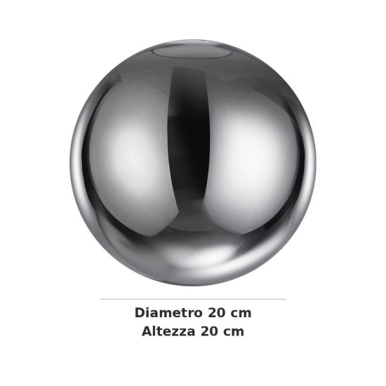 Ideal lux mapa sfera in vetro cromo 20cm per sospensioni modulari