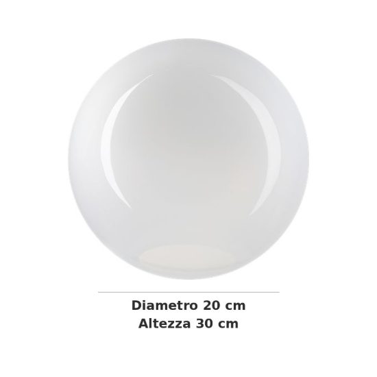 Ideal lux mapa sfera in vetro opale 20cm per sospensioni modulari
