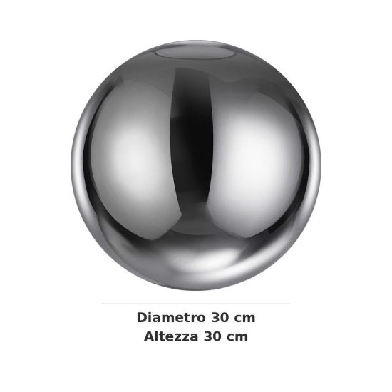 Ideal lux mapa sfera in vetro cromo 30cm per sospensioni modulari