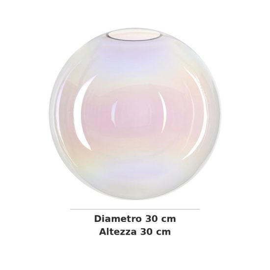 Ideal lux mapa sfera in vetro iridescente 30cm per sospensioni modulari