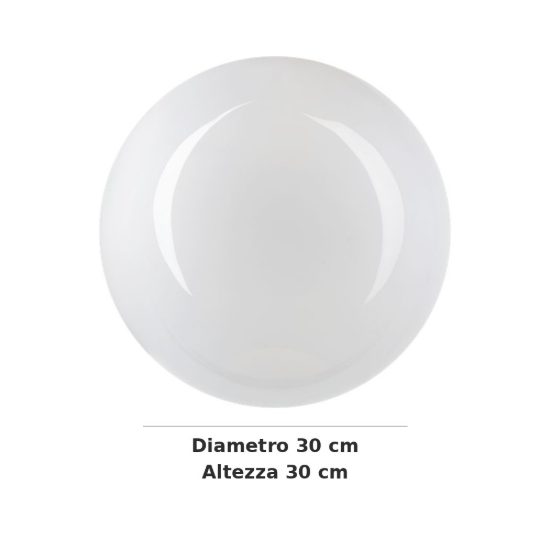 Ideal lux mapa sfera in vetro opale 30cm per sospensioni modulari