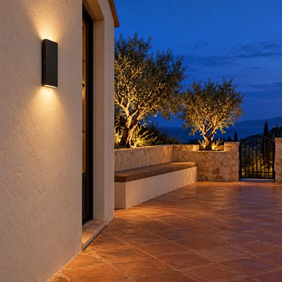 Ideal lux post-it big applique da esterno biemissione rettangolare led 6w 3000k 18cm moderna nera
