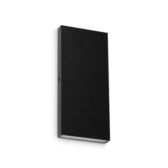 Ideal lux post-it big applique da esterno biemissione rettangolare led 6w 3000k 18cm moderna nera