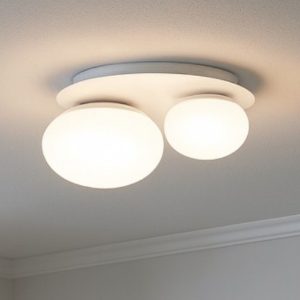 Ninfea pl2 plafoniera due luci ninfea pl2 bianca per soggiorno
