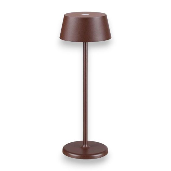 Lampada da tavolo per esterno ip54 pure tl ideal lux portatile corten led 1,5w 3000k