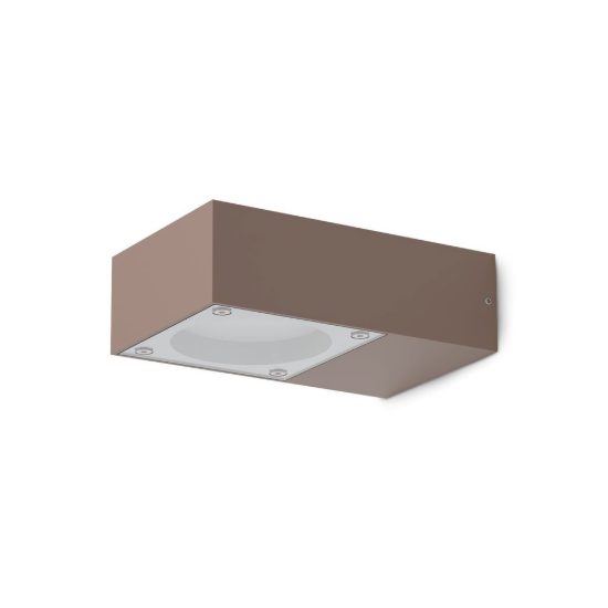 Ideal lux sirio applique da esterno rettangolare gx53 moderna caffè ip65