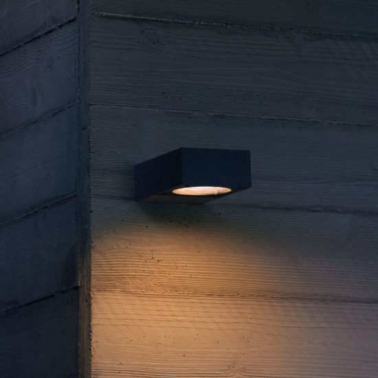 Ideal lux sirio applique da esterno rettangolare gx53 moderna caffè ip65