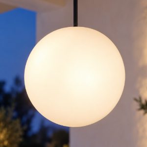 Ideal lux sole lampada a sospensione da esterno sferica e27 20 cm moderna bianca ip44