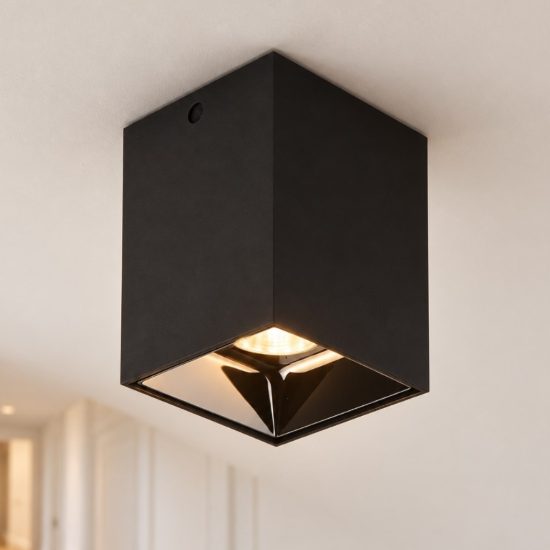 Ideal lux nitro faretto da soffitto squadrato led 25w 3000k per cucina nero