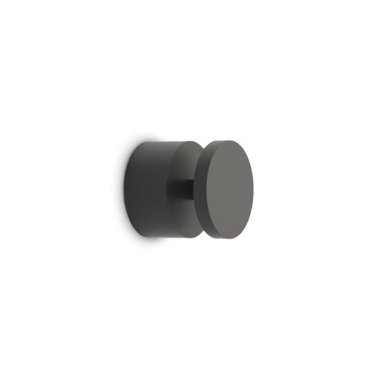 Ideal lux toffee applique da esterno rotonda led 8w 3000k 8 cm moderna nero ip65