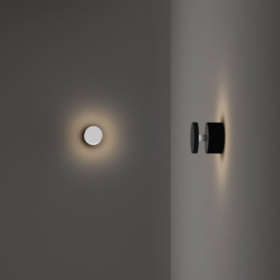 Ideal lux toffee applique da esterno rotonda led 8w 3000k 8 cm moderna nero ip65